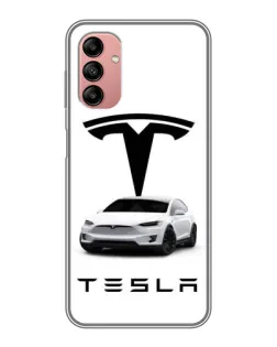 Чохол для Samsung Galaxy A04s з картинкою «Tesla White Style»