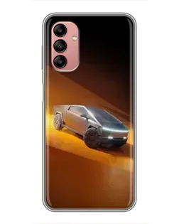 Чохол для Samsung Galaxy A04s з картинкою «Cybertruck у пустелі»