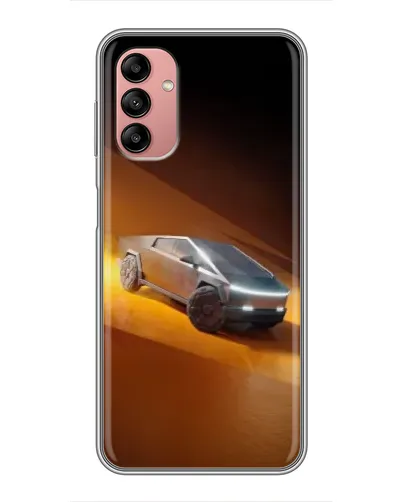 Чохол для Samsung Galaxy A04s з картинкою «Cybertruck у пустелі»