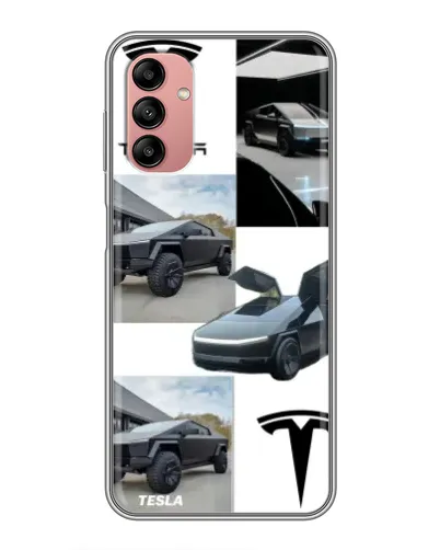 Чохол для Samsung Galaxy A04s з картинкою «Колаж Cybertruck Tesla»
