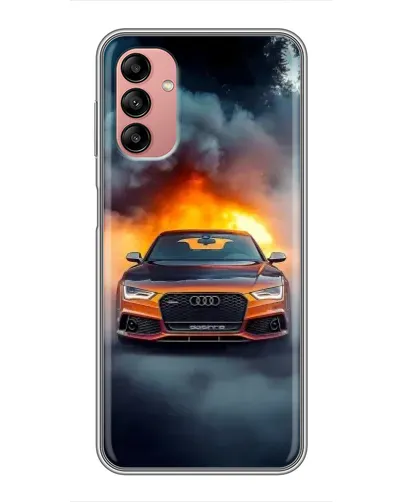 Чохол для Samsung Galaxy A04s з картинкою «Audi у вогняному диму»