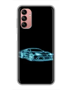 Чохол для Samsung Galaxy A04s з картинкою «Неоновий контур Lamborghini»