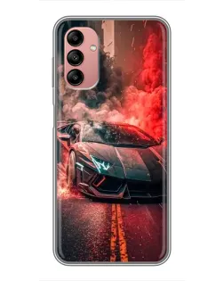 Чохол для Samsung Galaxy A04s з картинкою «Lamborghini червоний дим»