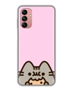 Чохол для Samsung Galaxy A04s з картинкою «Pusheen та печиво»