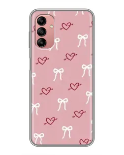 Чохол для Samsung Galaxy A04s з картинкою «Серця та банти»