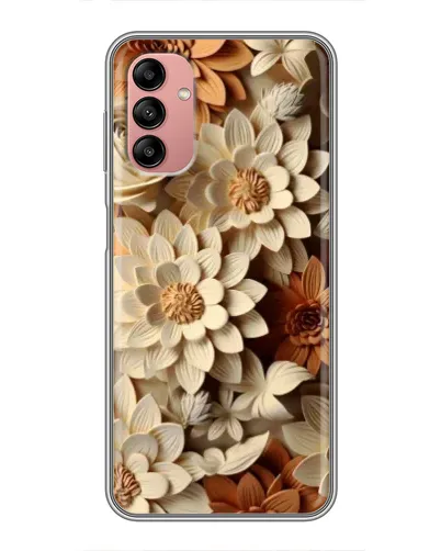 Чохол для Samsung Galaxy A04s з картинкою «Бежевий флористичний декор»