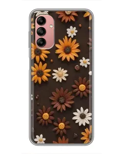 Чохол для Samsung Galaxy A04s з картинкою «Візерунок з маленьких соняшників»