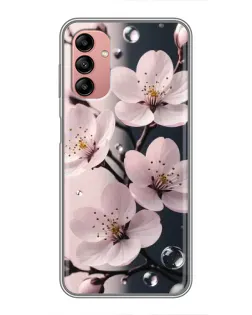 Чохол для Samsung Galaxy A04s з картинкою «Ніжня сакура та краплі»