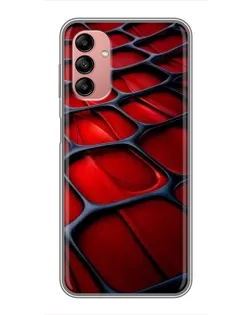 Чохол для Samsung Galaxy A04s з картинкою «Червона глянцева сітка»