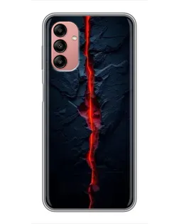 Чохол для Samsung Galaxy A04s з картинкою «Червона лавова тріщина»