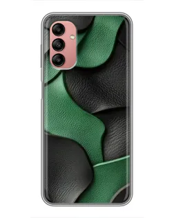 Чохол для Samsung Galaxy A04s з картинкою «Зелені шкіряні хвилі»