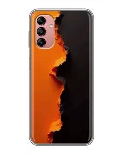 Чохол для Samsung Galaxy A04s з картинкою «Помаранчевий розлом»