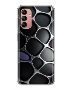 Чохол для Samsung Galaxy A04s з картинкою «Об'ємна темна решітка»