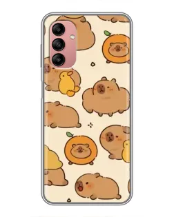 Чохол для Samsung Galaxy A04s з картинкою «Капібари з апельсинами»