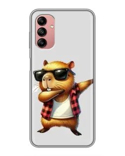 Чохол для Samsung Galaxy A04s з картинкою «Капібара репер даб»