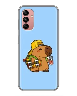 Чохол для Samsung Galaxy A04s з картинкою «Капібара на скейті»