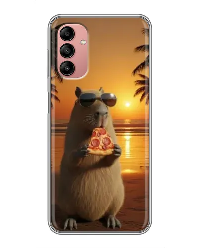 Чохол для Samsung Galaxy A04s з картинкою «Капібара з піцою»