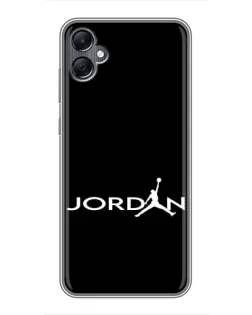 Чохол для Samsung Galaxy A05 з картинкою «Jordan White Logo»