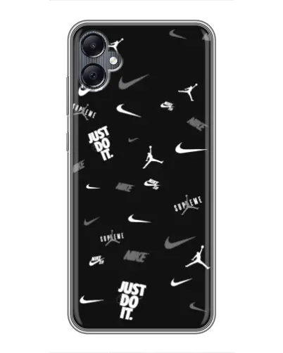 Чохол для Samsung Galaxy A05 з картинкою «Nike Black Pattern» Чохол для Samsung Galaxy A05 з картинкою «Nike Black Pattern»