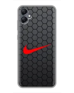 Чохол для Samsung Galaxy A05 з картинкою «Nike — карбонова сітка» Чохол для Samsung Galaxy A05 з картинкою «Nike — карбонова сітка»