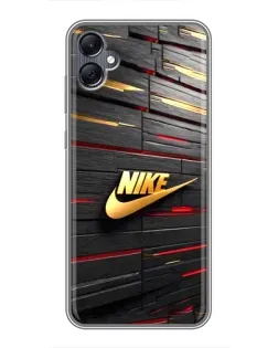 Чохол для Samsung Galaxy A05 з картинкою «Золотий Nike на металі»