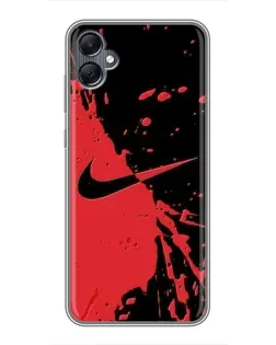 Чохол для Samsung Galaxy A05 з картинкою «Червоні бризки Nike» Чохол для Samsung Galaxy A05 з картинкою «Червоні бризки Nike»