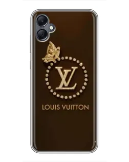 Чохол для Samsung Galaxy A05 з картинкою «LV — золота печатка»