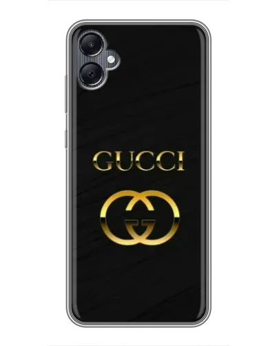 Чохол для Samsung Galaxy A05 з картинкою «Золотий логотип Gucci»