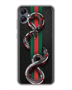 Чохол для Samsung Galaxy A05 з картинкою «Gucci — змія на смузі»