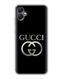 Чохол для Samsung Galaxy A05 з картинкою «Gucci — золото на чорному»