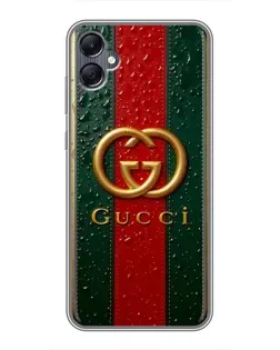 Чохол для Samsung Galaxy A05 з картинкою «Gucci — фірмова смуга та золото»