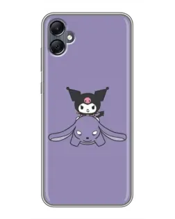Чохол для Samsung Galaxy A05 з картинкою «Kuromi на ліловому фоні»