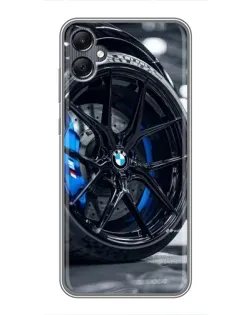 Чохол для Samsung Galaxy A05 з картинкою «Колесо BMW зблизька»