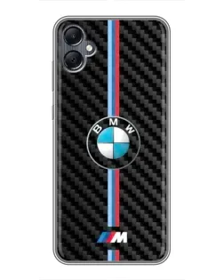 Чохол для Samsung Galaxy A05 з картинкою «Емблема BMW та карбон»