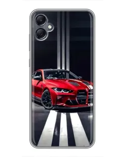 Чохол для Samsung Galaxy A05 з картинкою «Червона BMW на дорозі»
