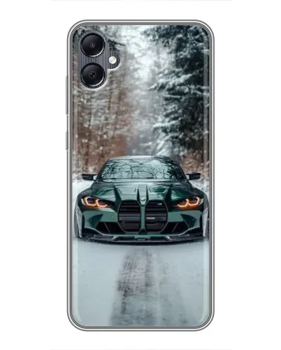 Чохол для Samsung Galaxy A05 з картинкою «BMW у зимовому лісі»