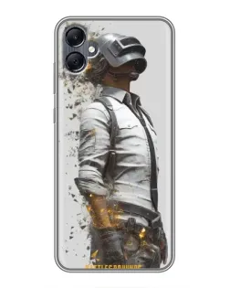 Чехол для Samsung Galaxy A05 с картинкой «PUBG — боец в пыли»