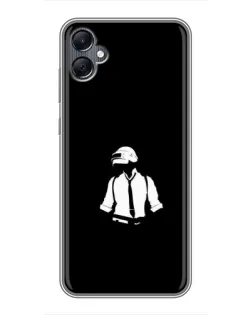 Чехол для Samsung Galaxy A05 с картинкой «PUBG — белый шлем»