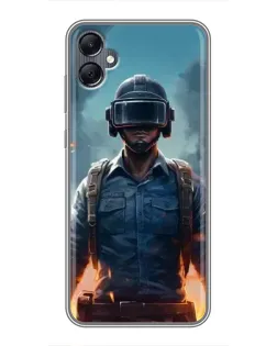 Чехол для Samsung Galaxy A05 с картинкой «PUBG — реалистичный герой»