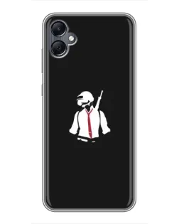 Чехол для Samsung Galaxy A05 с картинкой «PUBG — силуэт воина»