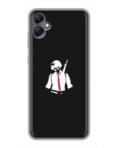 Чехол для Samsung Galaxy A05 с картинкой «PUBG — силуэт воина»