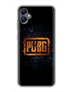 Чехол для Samsung Galaxy A05 с картинкой «PUBG — золотой логотип»