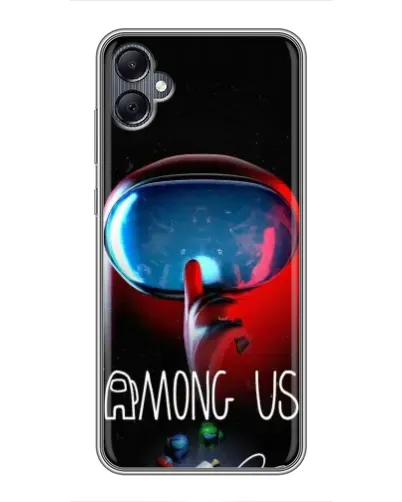 Чехол для Samsung Galaxy A05 с картинкой «Красный импостер — макро»