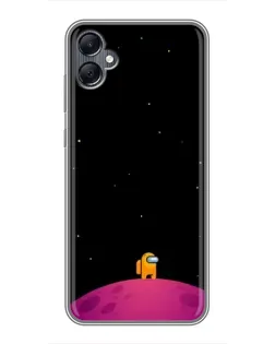 Чехол для Samsung Galaxy A05 с картинкой «Одинокий герой на планете»