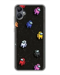 Чехол для Samsung Galaxy A05 с картинкой «Космический паттерн Among Us»