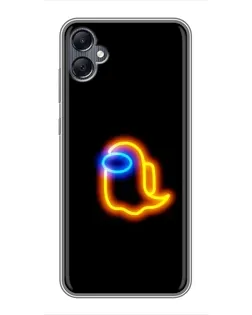 Чехол для Samsung Galaxy A05 с картинкой «Among Us неоновое сияние»