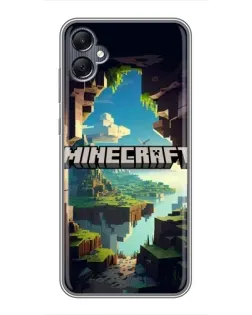 Чехол для Samsung Galaxy A05 с картинкой «Пещера Майнкрафт»