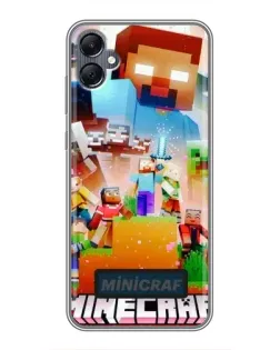 Чехол для Samsung Galaxy A05 с картинкой «Minecraft герои игры»