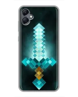 Чехол для Samsung Galaxy A05 с картинкой «Алмазный меч неон»