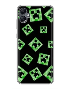 Чехол для Samsung Galaxy A05 с картинкой «Паттерн с криперами»